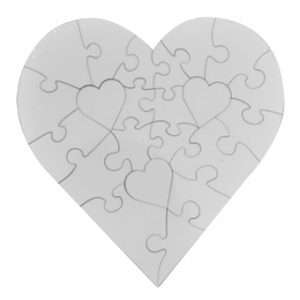 MDF Heart Shape Jigsaw Puzzle