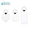 Sublimation PU Leather Heart Shape Keychain Single Side Printable for Heat Transfer for Valentine's Day Gifts