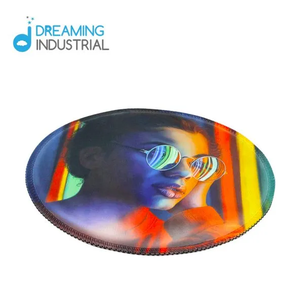 Sublimation Sewn Edge Photo Mouse Mat Sublimation Round Mouse Pad - Image 2