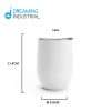 Blank Sublimation 12oz Stainless Steel Insulated Egg Cups Wine Tumbler - Image 2