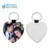 Sublimation PU Leather Heart Shape Keychain Single Side Printable for Heat Transfer for Valentine's Day Gifts - Image 9