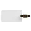 MDF Rectangle Luggage Tag with black strap